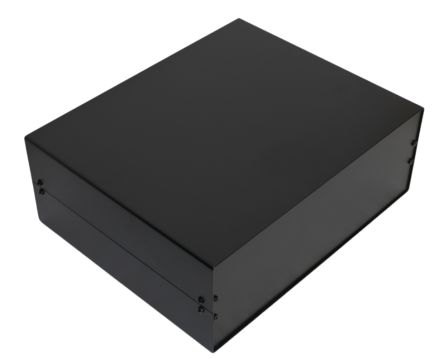RS PRO Black Aluminium Aluminium Case, IP40, Black Lid, 261 x 300 x 134mm [0]; 288-3195