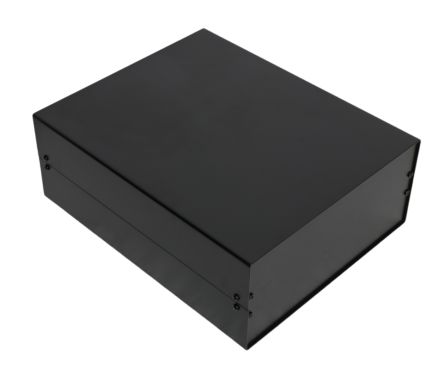 RS PRO Black Aluminium Aluminium Case, IP40, Black Lid, 300 x 261 x 134mm [0]; 288-3197