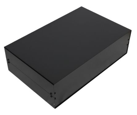 RS PRO Black Aluminium Aluminium Case, IP40, Black Lid, 300 x 474 x 134mm [0]; 288-3202