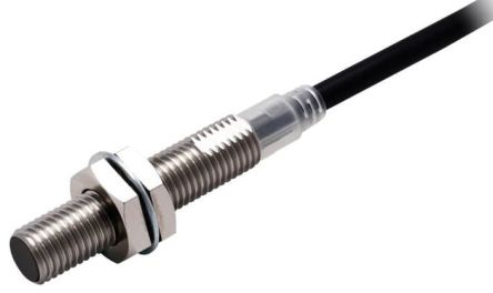 Omron Inductive Threaded Barrel Proximity Sensor, M8, 2 mm Detection [E2E-X2B2L8 2M]; 288-3231