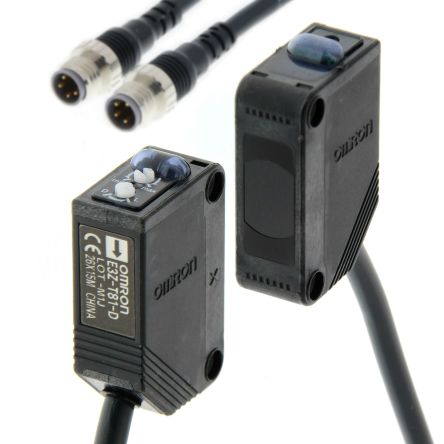 Omron Through Beam Photoelectric Sensor, Rectangular Sensor, 15000 mm Detection Range [E3Z-T81-M3J 0.3M]; 288-3249