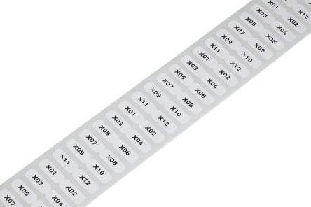 WAGO 210 White Black Print Label, 55mm Width, 6mm Height, 3000Per Roll Qty [210-805]; 288-5110