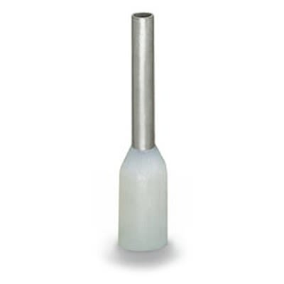 WAGO, 216 Insulated Ferrule, 16mm Pin Length, 3.1mm Pin Diameter, White [216-241-1]; 288-5142
