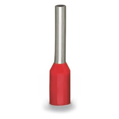 WAGO, 216 Insulated Ferrule, 18mm Pin Length, 3.5mm Pin Diameter, Red [216-263-1]; 288-5148