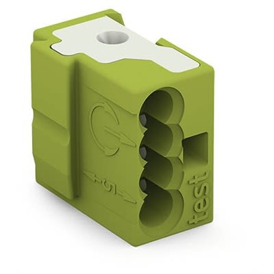 WAGO 243-724-1 243 Series Light Green, 1mm², 4-Level, Push Wire Termination [243-724-1]; 288-5174