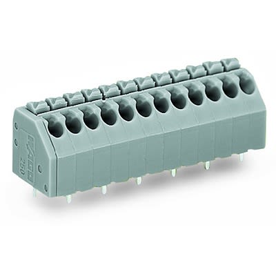 WAGO 236 Series PCB Terminal Block, 7-Contact, 3.5mm Pitch, Push-In, 1-Row, Cage Clamp Termination [250-207-1]; 288-5181