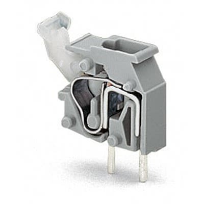 WAGO 255 Series PCB Terminal Block, 1-Contact, 5.08mm Pitch, Through Hole Mount, 1-Row, Cage Clamp Termination [255-744-1]; 288-5183