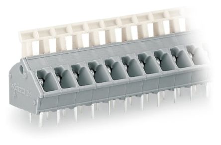 WAGO 256 Series PCB Terminal Block, 5-Contact, 5.08mm Pitch, Through Hole Mount, 1-Row, Cage Clamp Termination [256-405-1]; 288-5185
