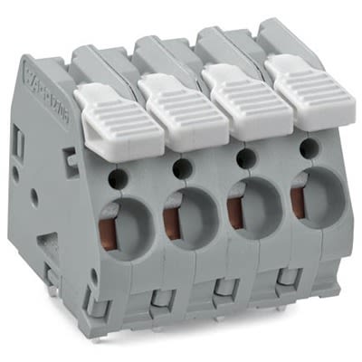 WAGO 2706 Series PCB Terminal Block, 2-Contact, 7.5mm Pitch, Through Hole Mount, 1-Row, Cage Clamp Termination [2706-102-1]; 288-5198