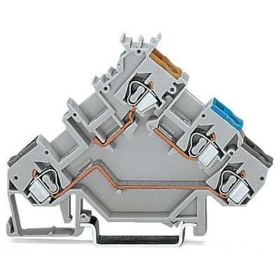 WAGO 280-560-1 280 Series Grey, 2.5mm², 3-Level, Cage Clamp Termination [280-560-1]; 288-5216