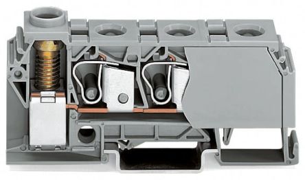 WAGO 284-621-1 284 Series Grey, 10mm², 2-Level, Cage Clamp Termination [284-621-1]; 288-5246