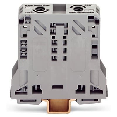 WAGO 285-150-1 285 Series Grey, 50mm², 2-Level, Cage Clamp Termination [285-150-1]; 288-5249