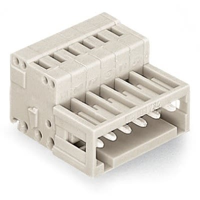 WAGO, 3.5mm Pitch, 734, 2 Way, Pluggable Terminal Block, Feed Through Plug, Cable Mount, Cage Clamp Termination, [734-302-1]; 288-5272