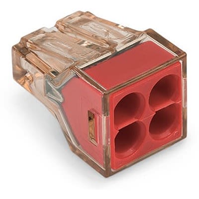 WAGO, 773 Connector, Red, Insulated 16 → 12 AWG [773-604-1]; 288-5297