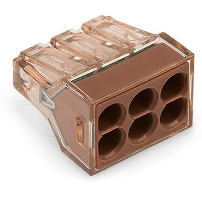 WAGO, 773 Connector, Brown, Insulated 16 → 12 AWG [773-606-1]; 288-5298