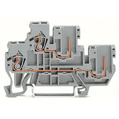 WAGO 870-101-1 870 Series Grey, 2.5mm², 1-Level, Cage Clamp Termination [870-101-1]; 288-5311