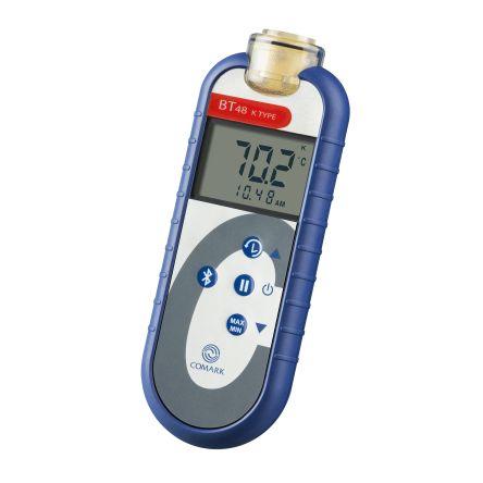 Comark BT42C Thermocouple Digital Thermometer for Health Care, Pharmaceutical Use, K Probe, +1372°C Max, ±0.2 °C [BT48C]; 288-6336