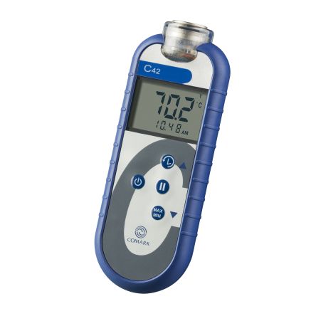 Comark C42C Thermocouple Digital Thermometer for Food Industry Use, Type T Thermocouple Probe, +400°C Max, ±0.2 °C [C42C]; 288-6338