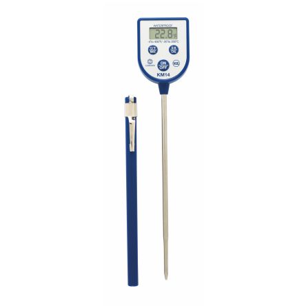 Comark KM14 Pocket Digital Thermometer for Commercial Use, Penetration Probe, +400°F Max, ±2 °F Accuracy [KM14]; 288-6354
