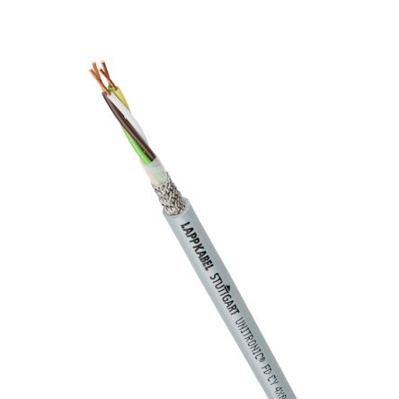 Lapp UNITRONIC FD CY Control Cable, 18 Cores, 0.34 mm², CY, Screened, Grey PVC Sheath, 22 [27450]; 288-6633