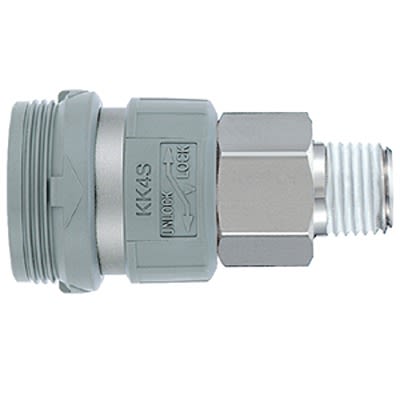 SMC Brass Female Pneumatic Quick Connect Coupling, Rc 1/4 [KK4S-02MS]; 288-6949