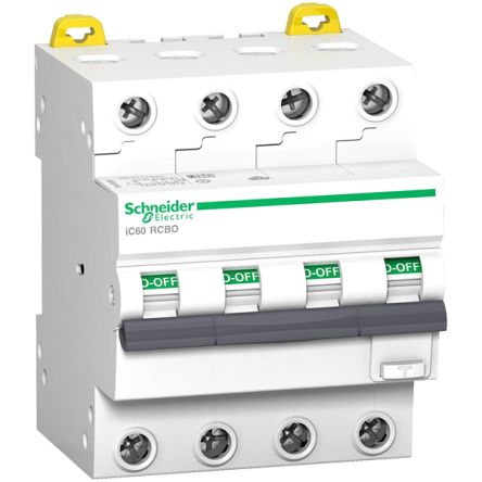 Schneider Electric Acti9 A9D MCB, 4P, 16A Curve C, 415V AC, 6 kA Breaking Capacity [A9D77416]; 288-7076