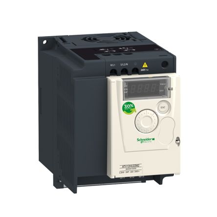 Schneider Electric Variable Speed Drive, 2.2 kW, 1 Phase, 240 V, 10 A, Altivar 12 Series [ATV12HU22M2X]; 288-7139