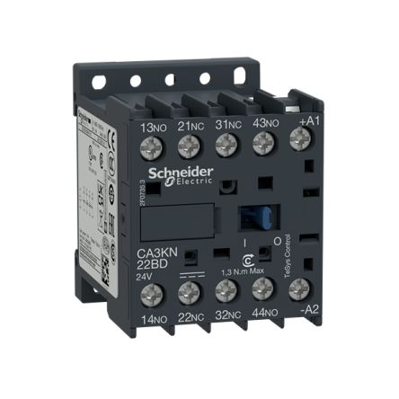 Schneider Electric TeSys CA3K Contactor Relay, 12 V dc Coil, 4-Pole, 10 A, 2NO + 2NC, 690 V [CA3KN22JD]; 288-7185