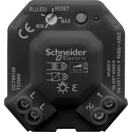 Schneider Electric Black Dimmer Light Switch, 1 Gang, CCT [CCT99100]; 288-7187