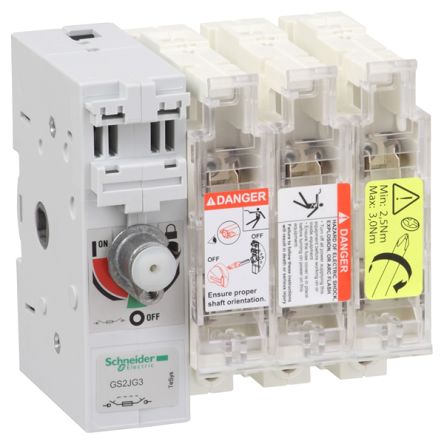 Schneider Electric Switch Disconnector, 3 Pole, 100A Max Current [GS2JG3]; 288-7207