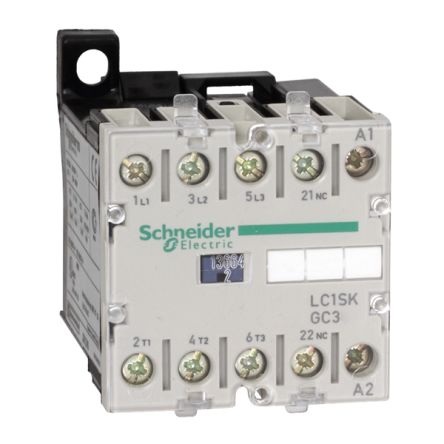 Schneider Electric TeSys LC1SKGC Contactor, 230 V ac Coil, 3-Pole, 9 A, 3NO, 690 V ac [LC1SKGC310P7]; 288-7257