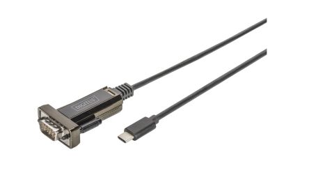 Digitus RS232 USB C Male to D-sub, 9 Pin Male USB Serial Cable Adapter [DA-70166]; 288-7418