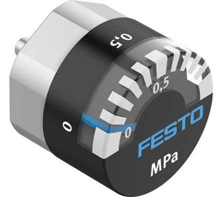 Festo M5 Analogue Pressure Gauge 10bar Inline 15mm Outside Diameter [MA-15-10-M5]; 288-7759