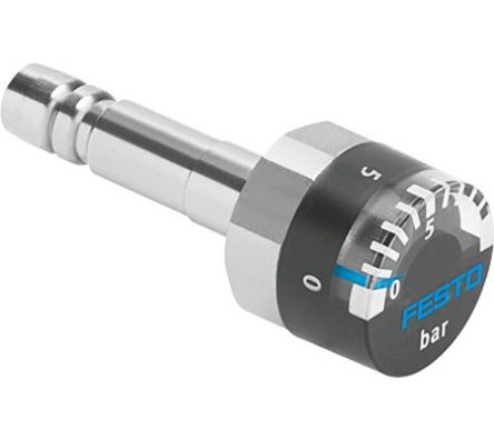 Festo G 1/4 Analogue Pressure Gauge 10bar Inline 63mm Outside Diameter [MA-15-10-QS-8]; 288-7762