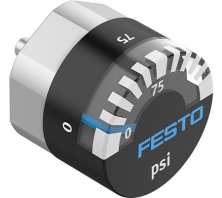 Festo M5 Analogue Pressure Gauge 10bar Inline 15mm Outside Diameter [MA-15-145-M5-PSI]; 288-7763
