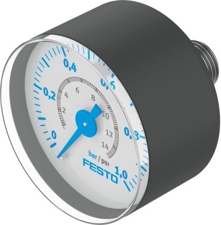 Festo R 1/8 Analogue Pressure Gauge 1bar Inline 40mm Outside Diameter [MAP-40-1-1/8-EN]; 288-7774