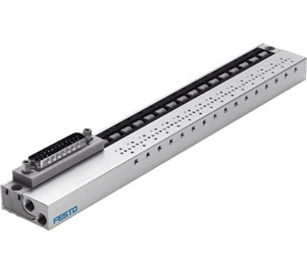 Festo MHA1 series 10 station Metric M3 Manifold for use with Valves, 197241 [MHA1-PR10-3-M3-PI-D25]; 288-7812