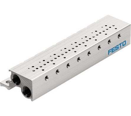Festo MHA1 series 8 station Metric M3 Manifold for use with Valves, 197205 [MHA1-PR8-3-M3]; 288-7827