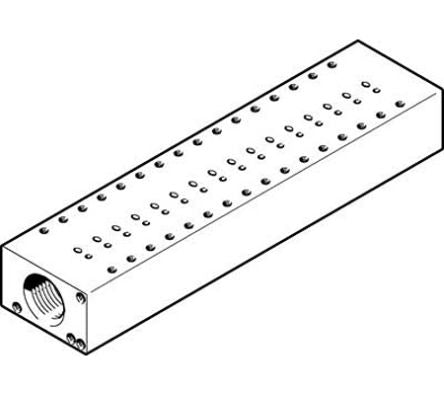 Festo MHJ10 series 16 station G 1/2 Manifold for use with Valves, 557608 [MHJ10-P16]; 288-7832