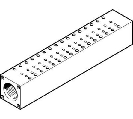 Festo MHJ9 series 16 station G 1/2 Manifold for use with Valves, 553125 [MHJ9-P16]; 288-7851