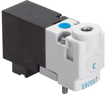 Festo 3/2 Open, Single Solenoid Pneumatic Solenoid Valve - Electrical Metric M3 MHP1 Series 24V dc [MHP1-M1H-3/2O-M3-PI]; 288-7864