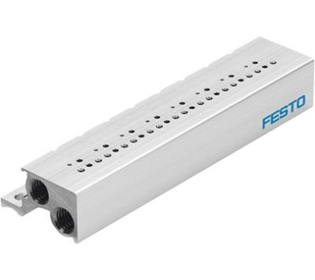 Festo MHP1 series 8 station M7 Manifold Block for use with Valves, 197194 [MHP1-PR8-3]; 288-7894