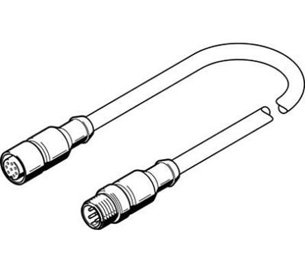 Festo NEBV Cable, 553576 [NEBV-M12G8-K-5-M12G4]; 288-7904