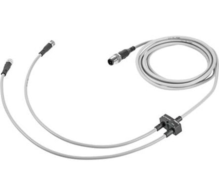 Festo Connector, NEDY Series, For Use With Energy Chains, Robot Applications [NEDY-L2R1-V1-M8G3-U-0.3L-M8G4-5R]; 288-7928