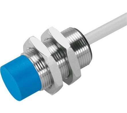 Festo Inductive Threaded Barrel Proximity Sensor, M18, 6.48 mm Detection, 10 → 30 V [SIEN-M18NB-PS-K-L-PA]; 288-7978