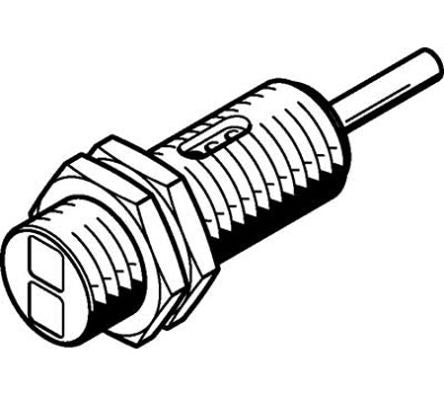Festo Diffuse Photoelectric Sensor, Cylindrical Sensor, 40 → 600 mm Detection Range [SOEG-RT-M18-PA-K-2L]; 288-8055