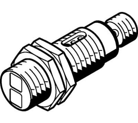 Festo Diffuse Photoelectric Sensor, Cylindrical Sensor, 40 → 600 mm Detection Range [SOEG-RT-M18-PA-S-2L]; 288-8056