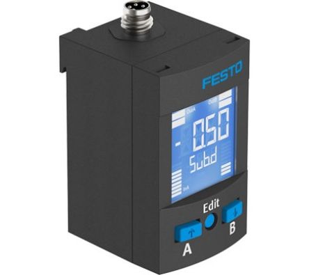 Festo Pressure Sensor, 20 - 30V dc, IP65, IP67 16 bar [SPAU-P16R-H-G18FD-L-PNLK-PNVBA-M12U]; 288-8140