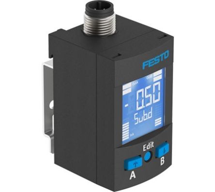 Festo Pressure Sensor, 20 - 30V dc, IP65, IP67 2 bar [SPAU-P2R-W-G18FD-L-PNLK-PNVBA-M8U]; 288-8142