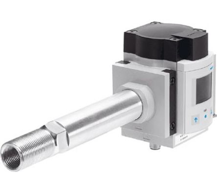 Festo SFAM Series Flow Sensor for Air, 30 l/min Min, 3000 L/min Max [SFAM-62-3000L-TG12-2SV-M12]; 288-8242